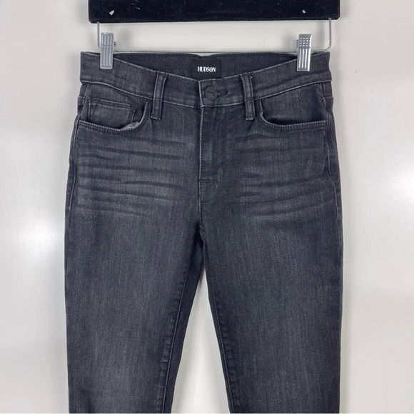 Hudson Natalie Mid Rise Super Skinny Ankle Jeans Distressed Size 24 - Picture 8 of 9